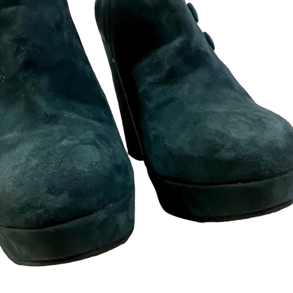 SIXTYSEVEN 67 GREEN SUEDE PLATFORM ANKLE BOOTIE BOOT 7 / 37 - Picture 7 of 10